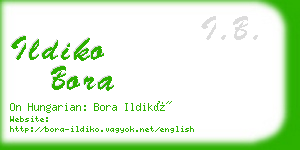 ildiko bora business card